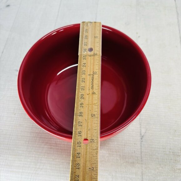 Mainstays CHIARA Solid Red Embossed Stoneware Large Soup Cereal Bowls Set of 3 - Picture 11 of 16